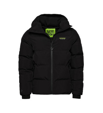 Superdry Cappotto trapuntato squadrato nero