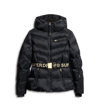 Superdry Casaco de esqui acolchoado Luxe preto 