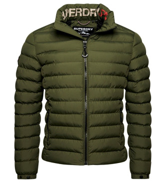 Superdry Fuji Green Printed Quilted Quilted Jacket