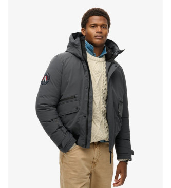 Superdry City grey quilted bomber jacket