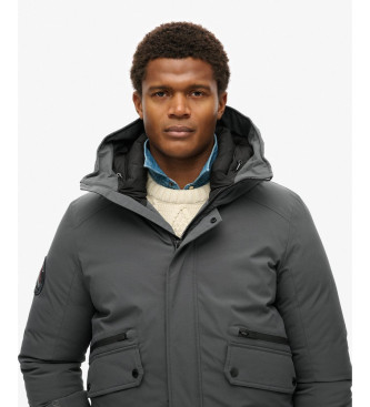 Superdry City grey quilted bomber jacket