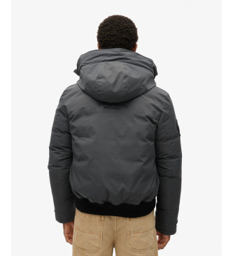 Superdry City grey quilted bomber jacket