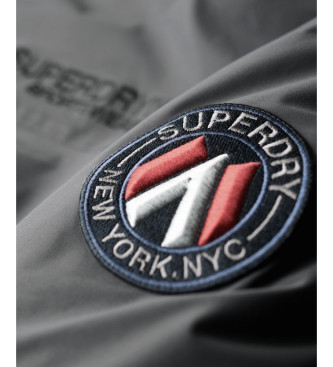 Superdry City grau gesteppte Bomberjacke