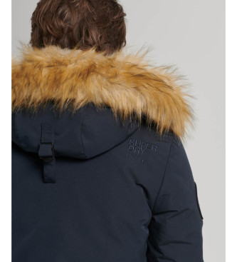 Superdry Veste bombardier matelasse  capuche Everest navy