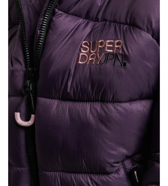 Superdry Lilac Sports quilted bomber jacket
