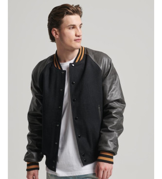 Superdry Jakna College Varsity Bomber Jacket black