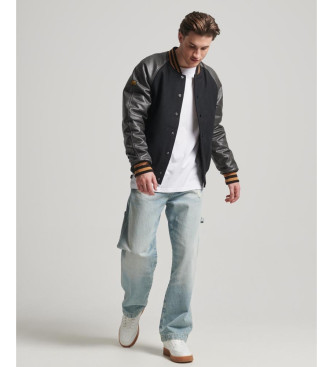 Superdry Casaco Varsity Bomber para universitrios preto