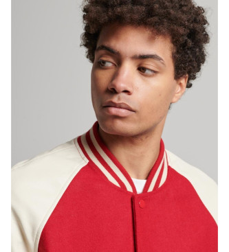 Superdry Cazadora bmber College Varsity rojo