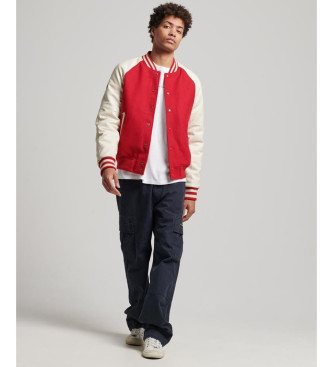 Superdry Cazadora bmber College Varsity rojo