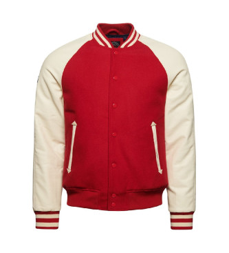 Superdry College Varsity Bomber Jacket rouge