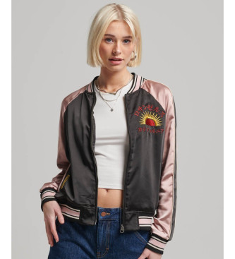 Superdry Bomber jakna z vezenino Sukajan black