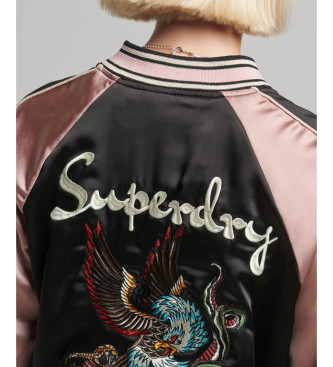 Superdry Cazadora bmber con bordado Sukajan negro