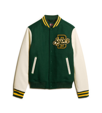 Superdry Varsity-Bomberjacke aus Wolle  grn