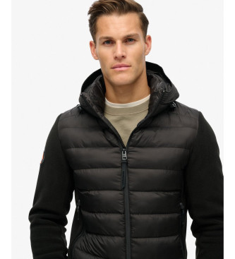 Superdry Storm Fleece Bomberjacka med huva svart