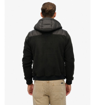 Superdry Casaco de bombardeiro com capuz Storm Fleece preto