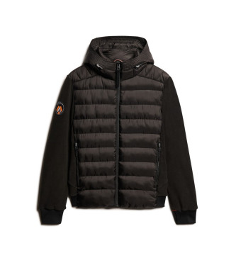 Superdry Storm Fleece Hooded Bomber Jacket black