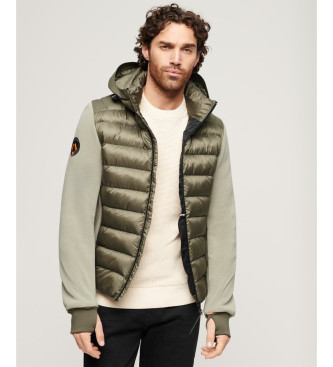 Superdry Cazadora Bmber De Tejido Polar Con Capucha Storm verde