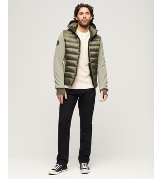 Superdry Storm Hooded Fleece Bomber Jacket green