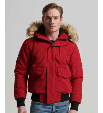 Superdry Everest red bomber jacket