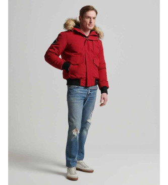 Superdry Everest red bomber jacket