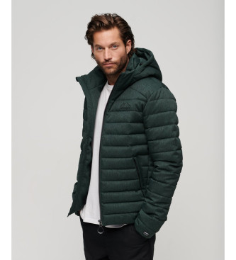 Superdry Jacke mit Fischgrtmuster und Kapuze Fuji grn