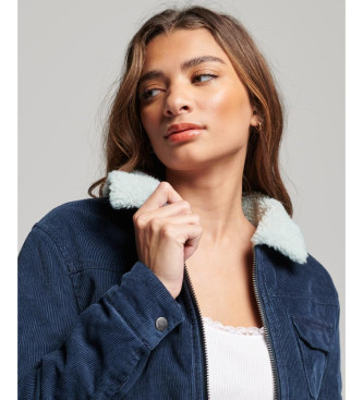 Superdry Short jacket with navy corduroy lining