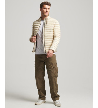 Superdry Lightweight beige quilted jacket