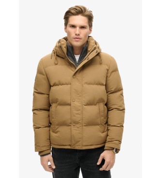 Superdry Everest Steppjacke mit Kapuze braun