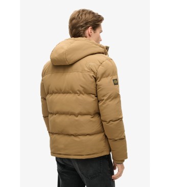 Superdry Everest Hooded Quilted Jacket brown