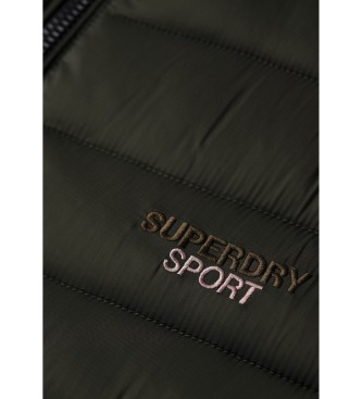 Superdry Fuji hooded quilted jacket green