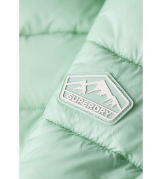 Superdry Quilted hooded jacket Fuji green