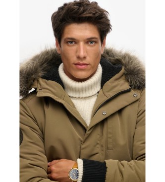 Superdry Everest groen gewatteerd bomberjack met capuchon