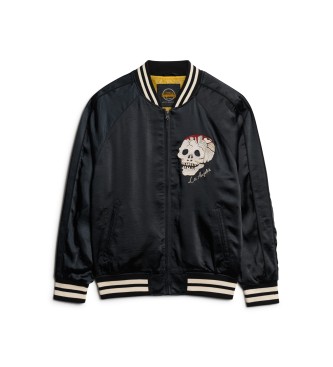 Superdry Bomber jacket with embroidery Sukajan black