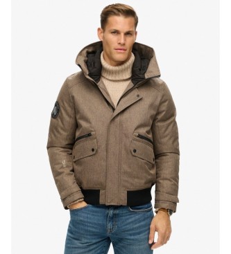 Superdry Bomberjacka City Tweed Padded, beige