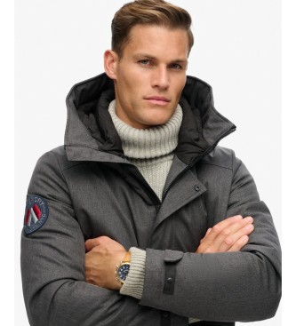 Superdry Grå City Tweed Padded bomberjacka