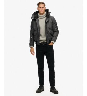 Superdry Grå City Tweed Padded bomberjacka