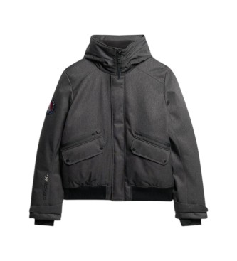 Superdry Grå City Tweed Padded bomberjacka