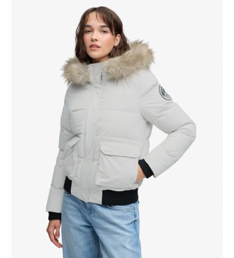 Superdry Cazadora bomber Everest Ella gris