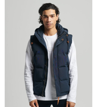 Superdry Gewatteerd vest met capuchon Everest marine