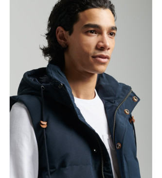 Superdry Gewatteerd vest met capuchon Everest marine