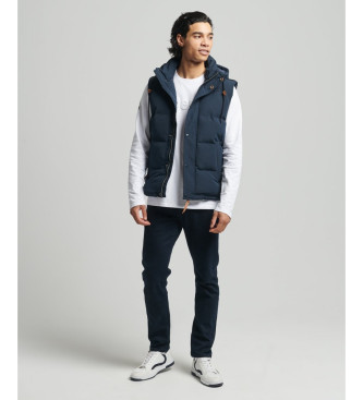 Superdry Gewatteerd vest met capuchon Everest marine