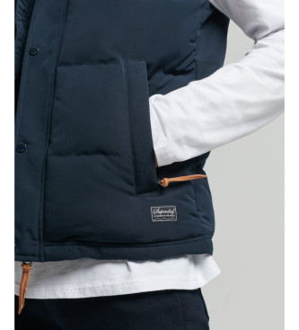 Superdry Gewatteerd vest met capuchon Everest marine