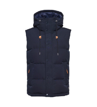 Superdry Gewatteerd vest met capuchon Everest marine