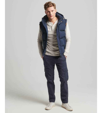 Superdry Gilet imbottito con cappuccio Everest blu scuro