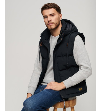 Superdry Gewatteerd Hooded Vest Everest marine