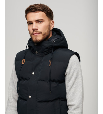 Superdry Gewatteerd Hooded Vest Everest marine