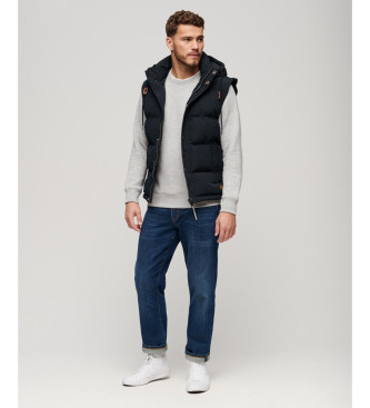 Superdry Gewatteerd Hooded Vest Everest marine