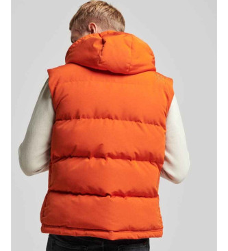 Superdry Hooded quilted waistcoat Everest orange