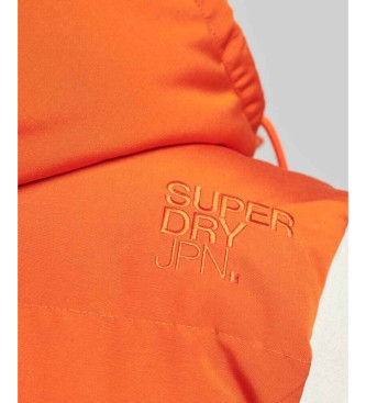 Superdry Steppweste mit Kapuze Everest orange