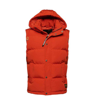 Superdry Hooded quilted waistcoat Everest orange